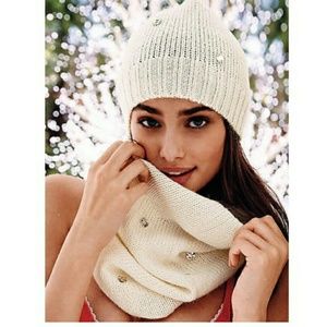 NWT. Victoria's Secret hat and infinity  scarf .